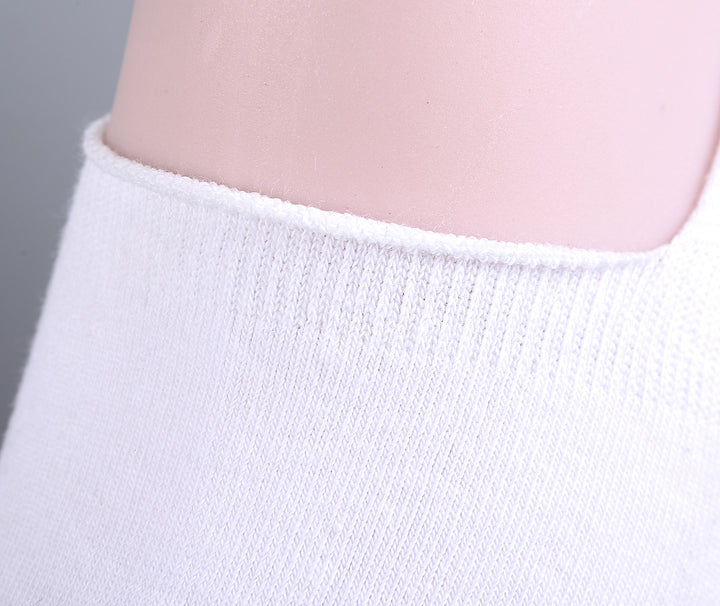 2 pares de calcetines invisibles de algodón peinado fino liso - Blanco