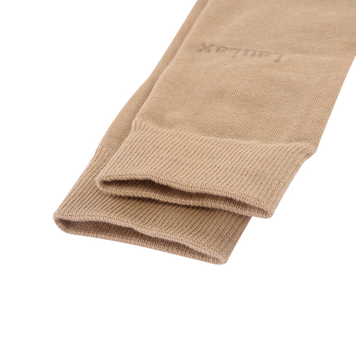 4 pares de calcetines de negocios con punta lisa y sin costuras de algodón peinado de la mejor calidad, beige, set de regalo
