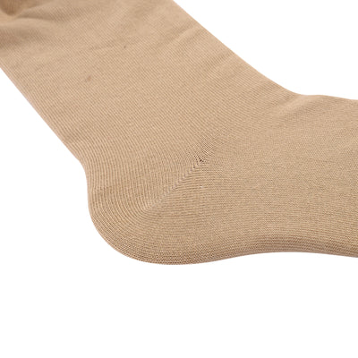 Laulax 4 Pairs Finest men’s Combed Cotton Suit Socks in Beige