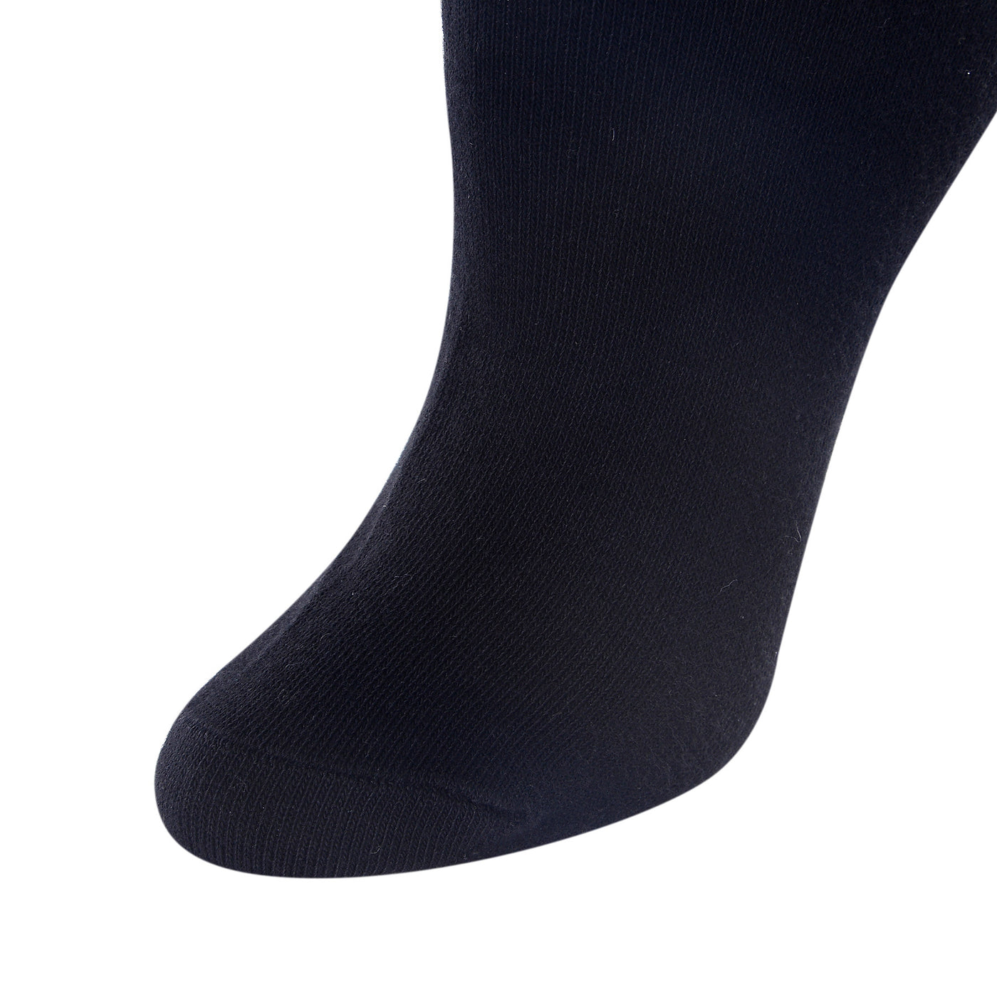 Finest Combed Cotton Knee High Socks -  Plain Black