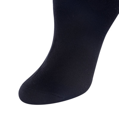 Finest Combed Cotton Knee High Socks -  Plain Black