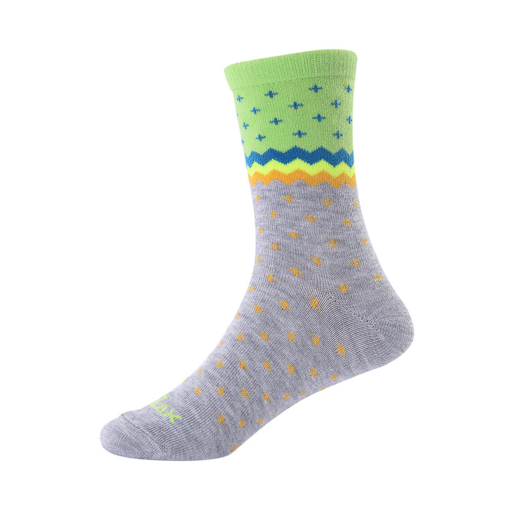 6 paires de chaussettes fille en coton peigné - Vagues de mer - Taille UK Junior 9-11,5/Europe 27-30