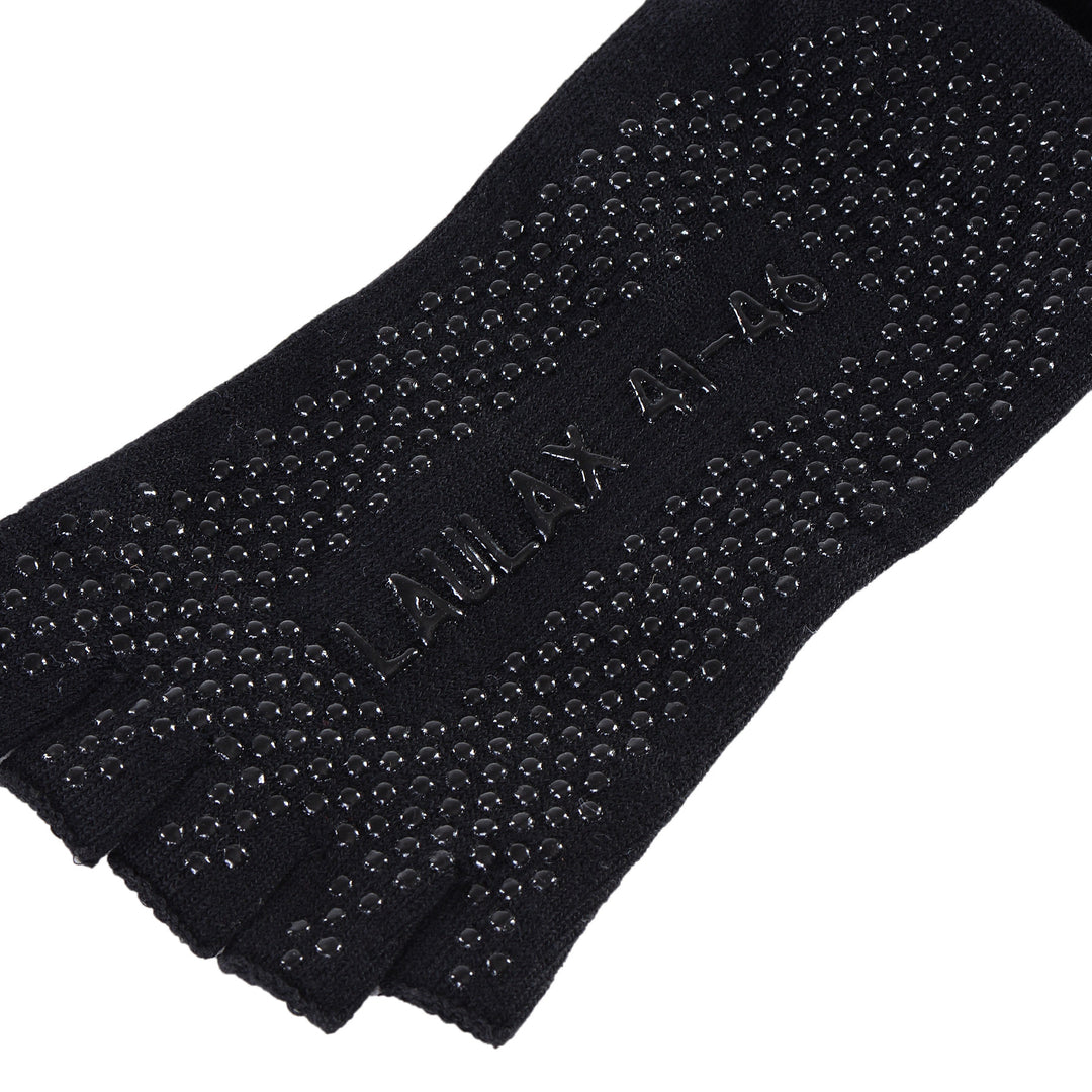 2 Pairs Men's High Quality Professional Anti Slip Half Toe Yoga Socks - Black