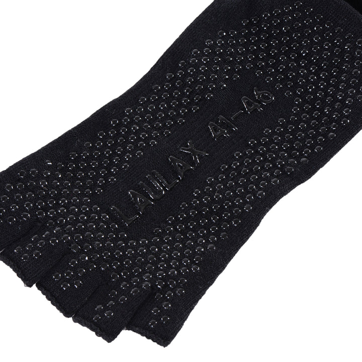 2 Pairs Men's High Quality Professional Anti Slip Half Toe Yoga Socks - Black