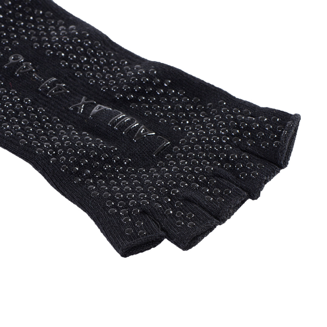 2 Pairs Men's High Quality Professional Anti Slip Half Toe Yoga Socks - Black
