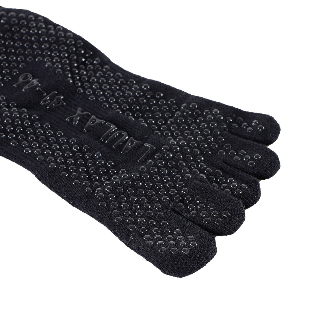 2 Pairs Mens High Quality Professional Anti Slip Five Toes Yoga Socks - Black
