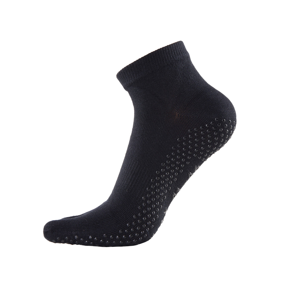 2 Pairs Mens High Quality Professional Anti Slip Five Toes Yoga Socks - Black