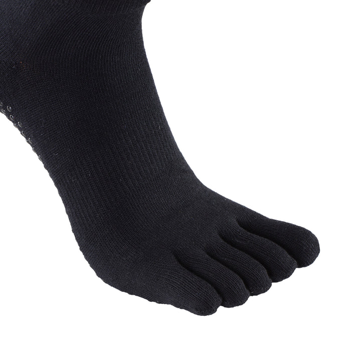 2 Pairs Mens High Quality Professional Anti Slip Five Toes Yoga Socks - Black