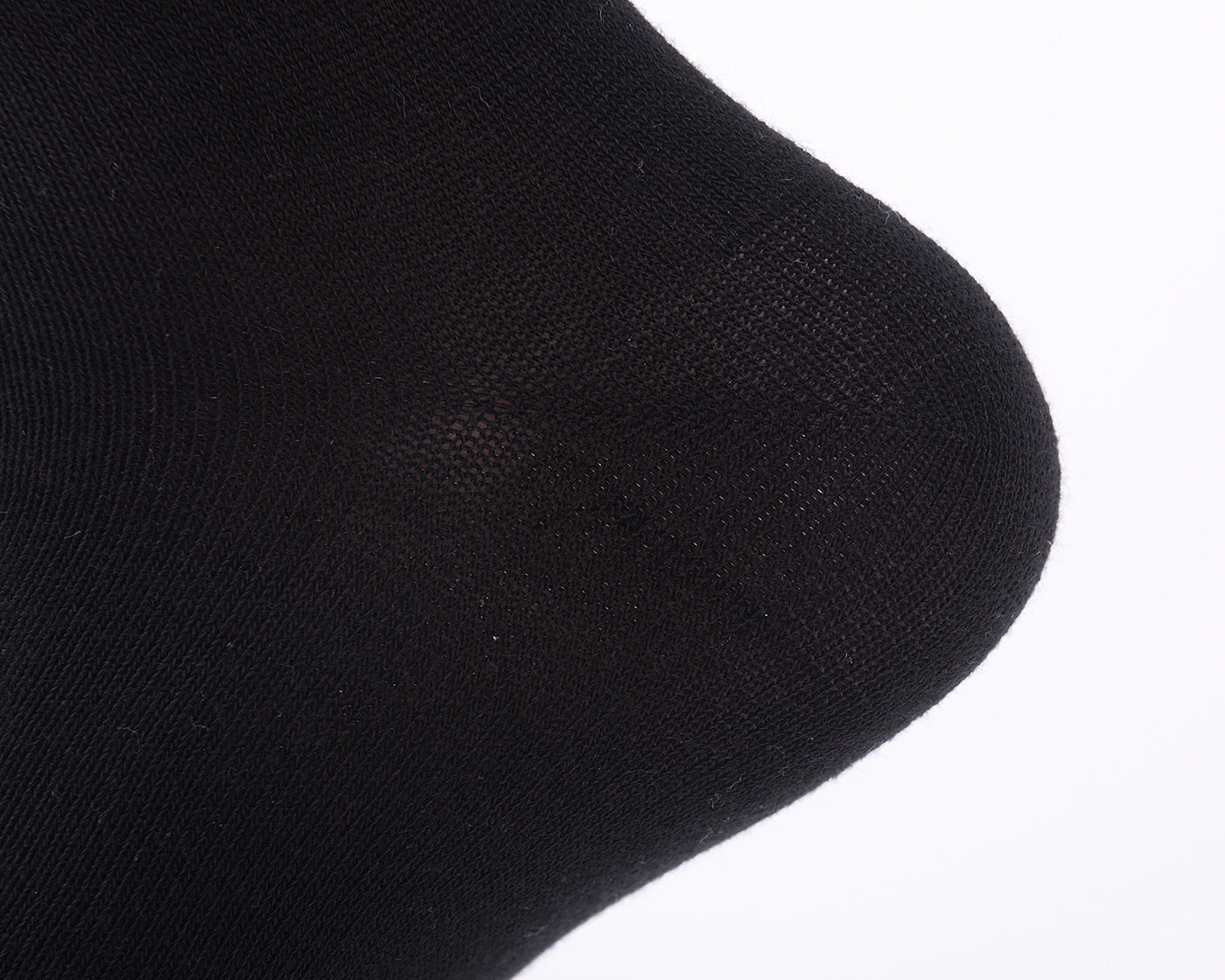 6 Pairs Smooth Seamless Toe Finest Combed Cotton Black Socks, Gift Set