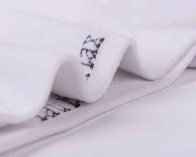 6 Pairs Ultra Comfort Smooth Seamless Toe Finest Combed Cotton White Socks