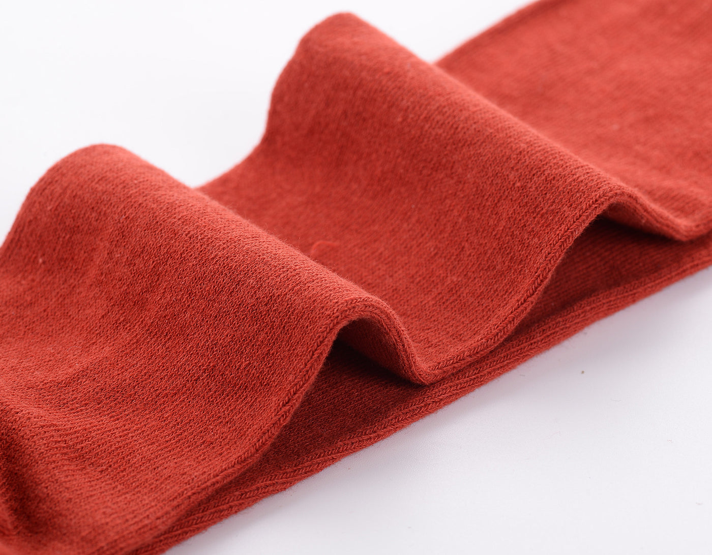 Finest Combed Cotton Knee High Socks - Plain Red