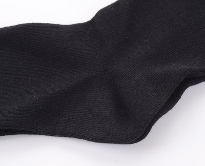 Finest Combed Cotton Knee High Socks - Plain Black