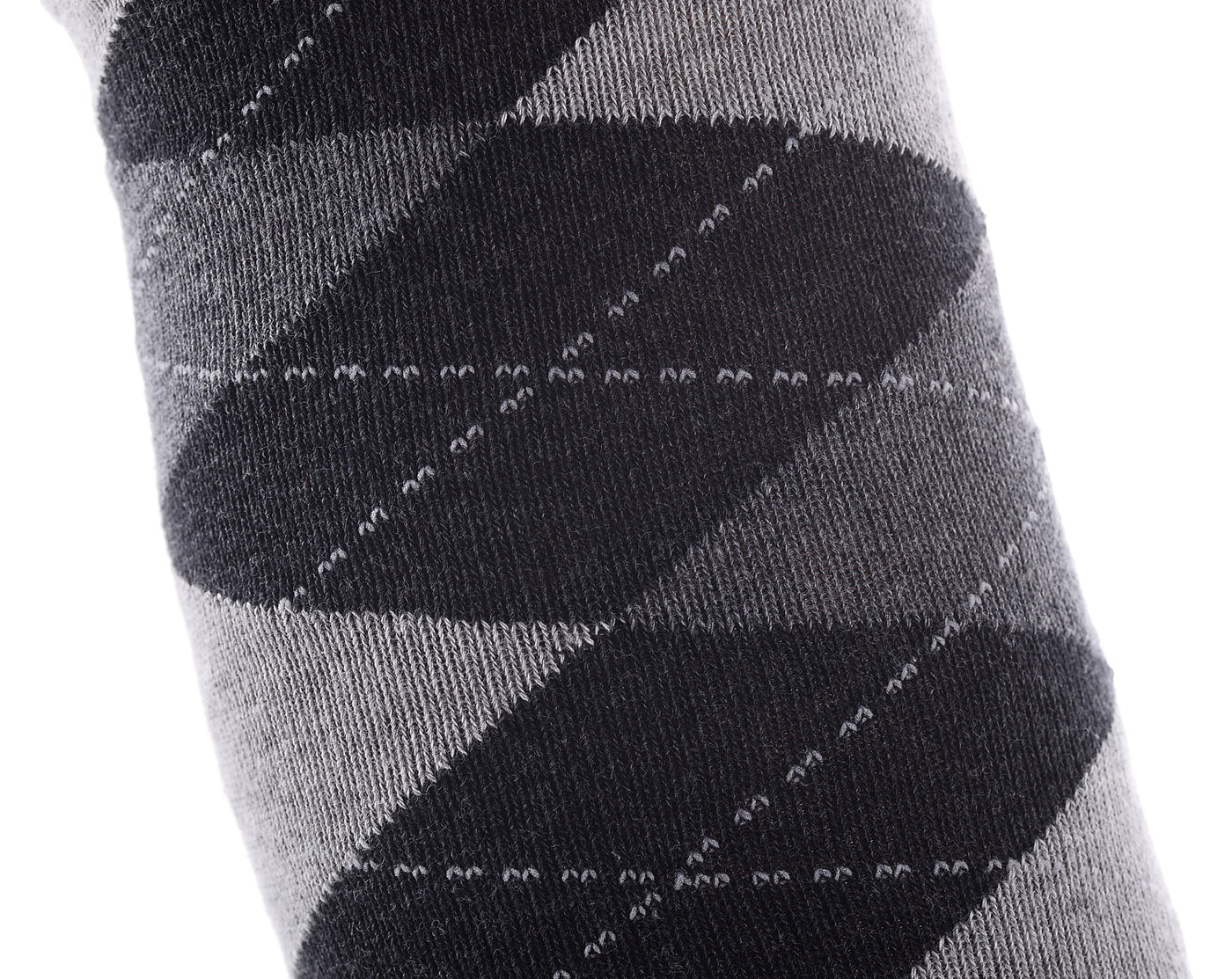 Finest Combed Cotton Thigh High socks - Diamond Black