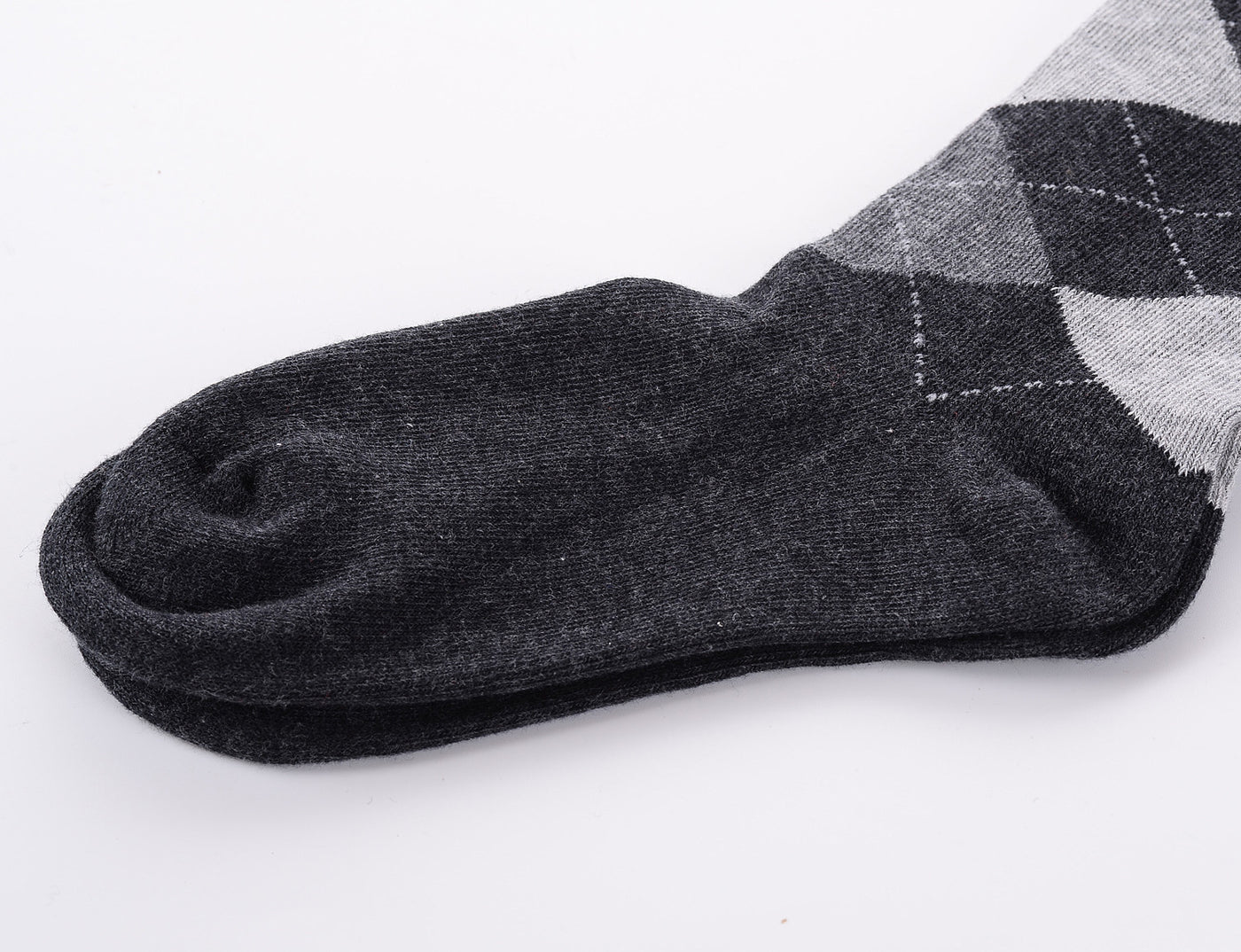 Finest Combed Cotton Thigh High socks - Diamond Black