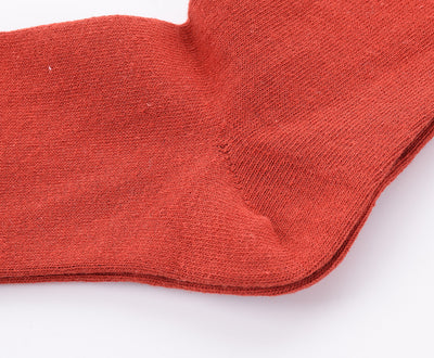 Finest Combed Cotton Thigh High Socks - Red