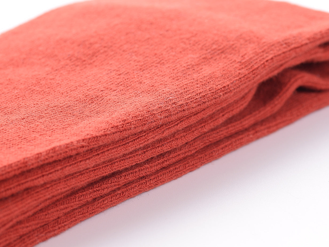 Finest Combed Cotton Thigh High Socks - Red
