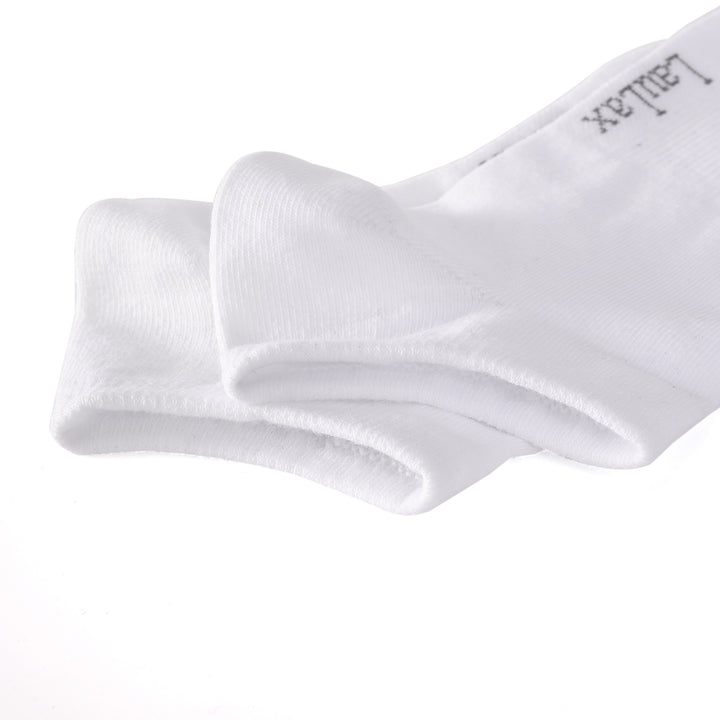 Laulax 6 pares de calcetines deportivos con soporte para el arco del mejor algodón peinado, blanco, talla UK 9 - 11 / Europ 43 - 46