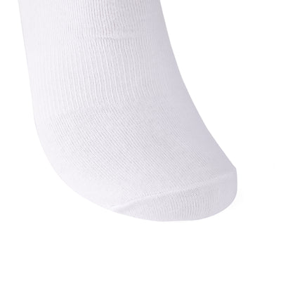Laulax 6 Pairs Finest Combed Cotton Arch Support Trainer Socks, White, Size UK 9 - 11 / Europ 43 - 46