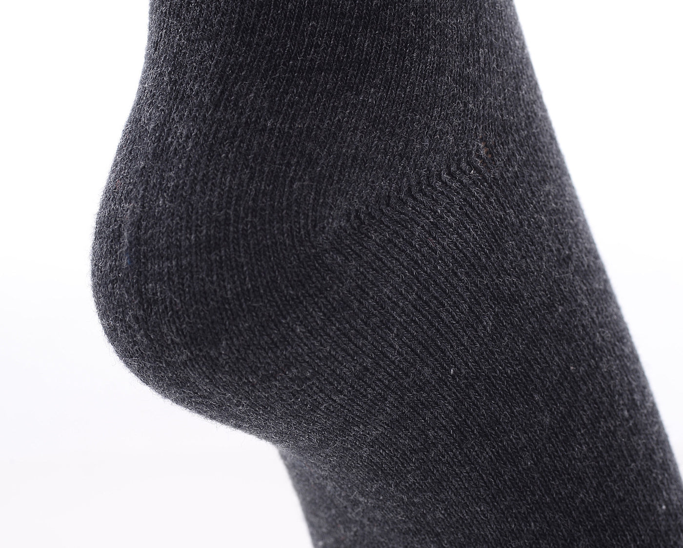 Calcetines hasta la rodilla de algodón peinado fino - Antracita lisa