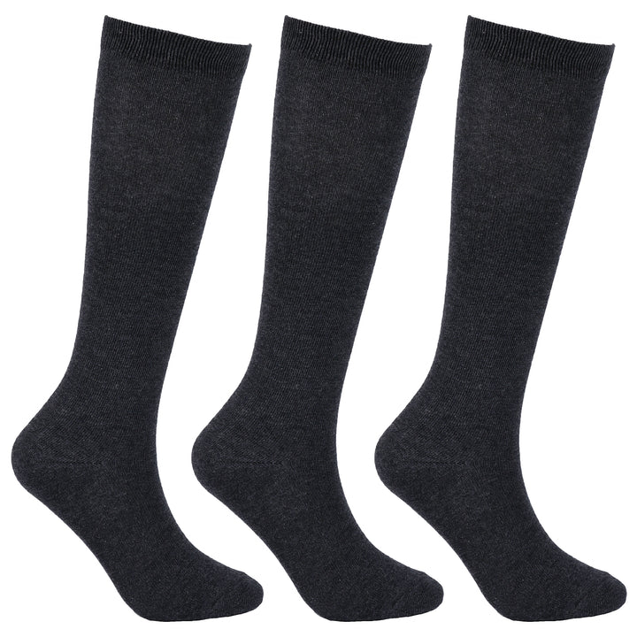 Laulax 3 paires de chaussettes hautes en coton peigné pour filles (3-16 ans), coffret cadeau