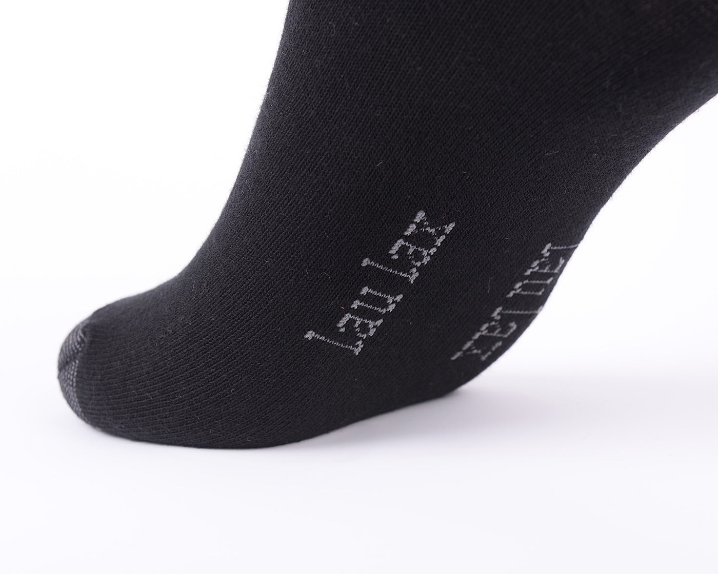 6 Pairs Smooth Seamless Toe Finest Combed Cotton Black Socks, Gift Set