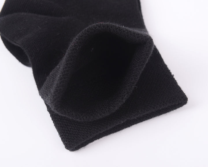 6 Pairs Finest Combed Cotton Smooth Seamless Toe Socks, Black, Gift Set