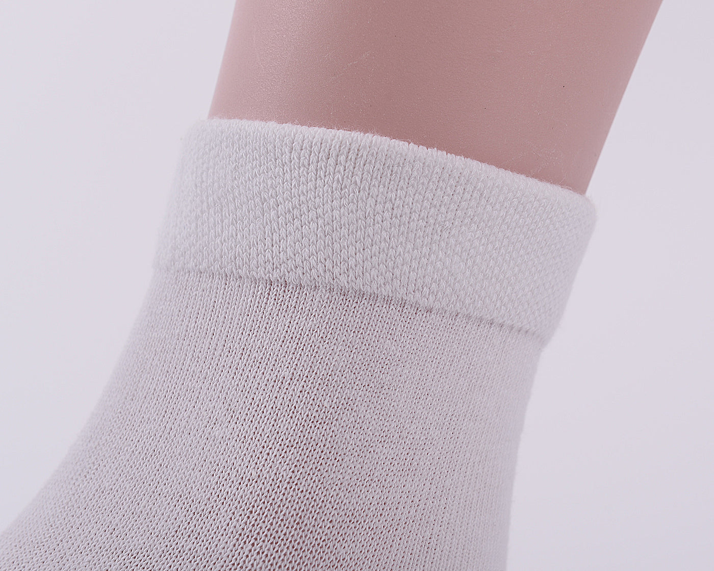 6 pares de calcetines con puntera lisos y sin costuras de algodón peinado de la mejor calidad, color blanco, set de regalo 