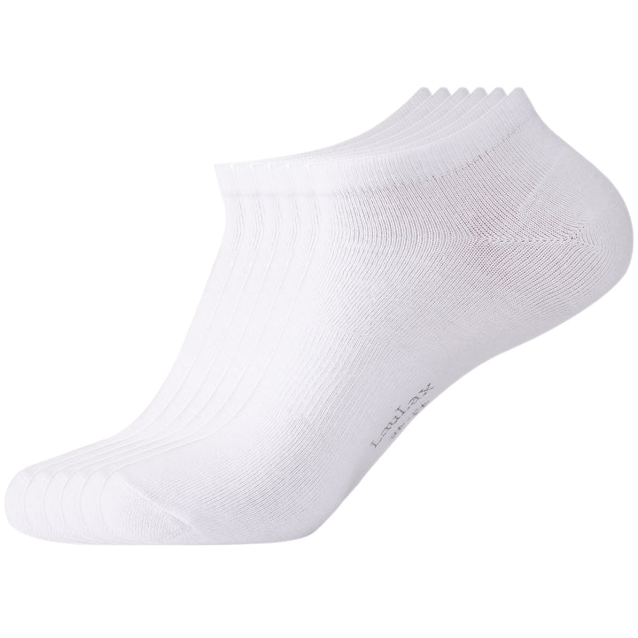 Laulax 6 pares de calcetines deportivos con soporte para el arco del mejor algodón peinado, blanco, talla UK 9 - 11 / Europ 43 - 46