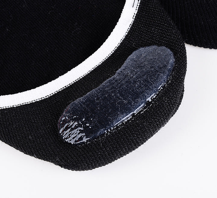 2 paires de chaussettes invisibles en coton peigné fin à rayures - noir