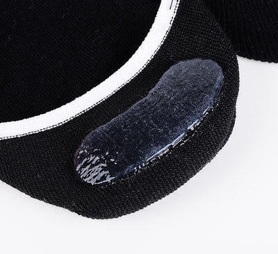 2 Pairs Finest Combed Cotton Invisible Socks Striped Black