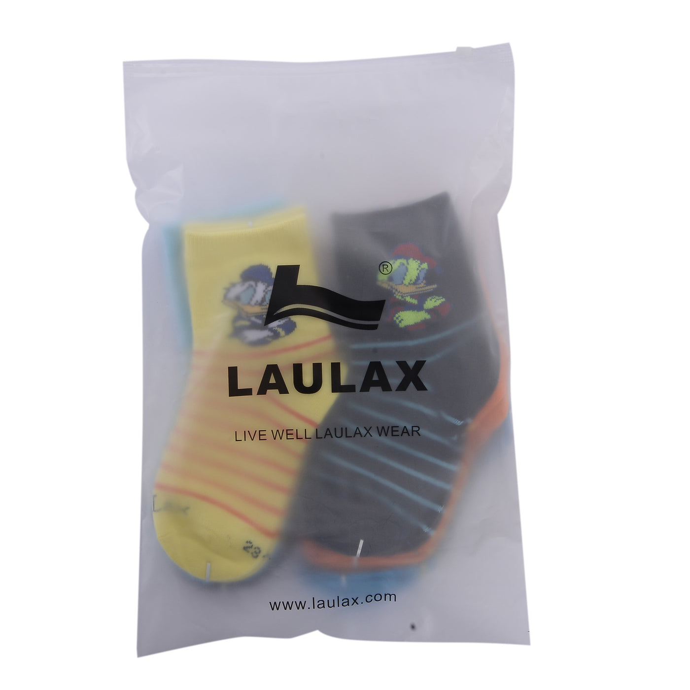 Cute Duck Laulax 6 Pairs Combed Cotton Boys Socks Gift set Size UK 6-8.5/ Europe 23-26