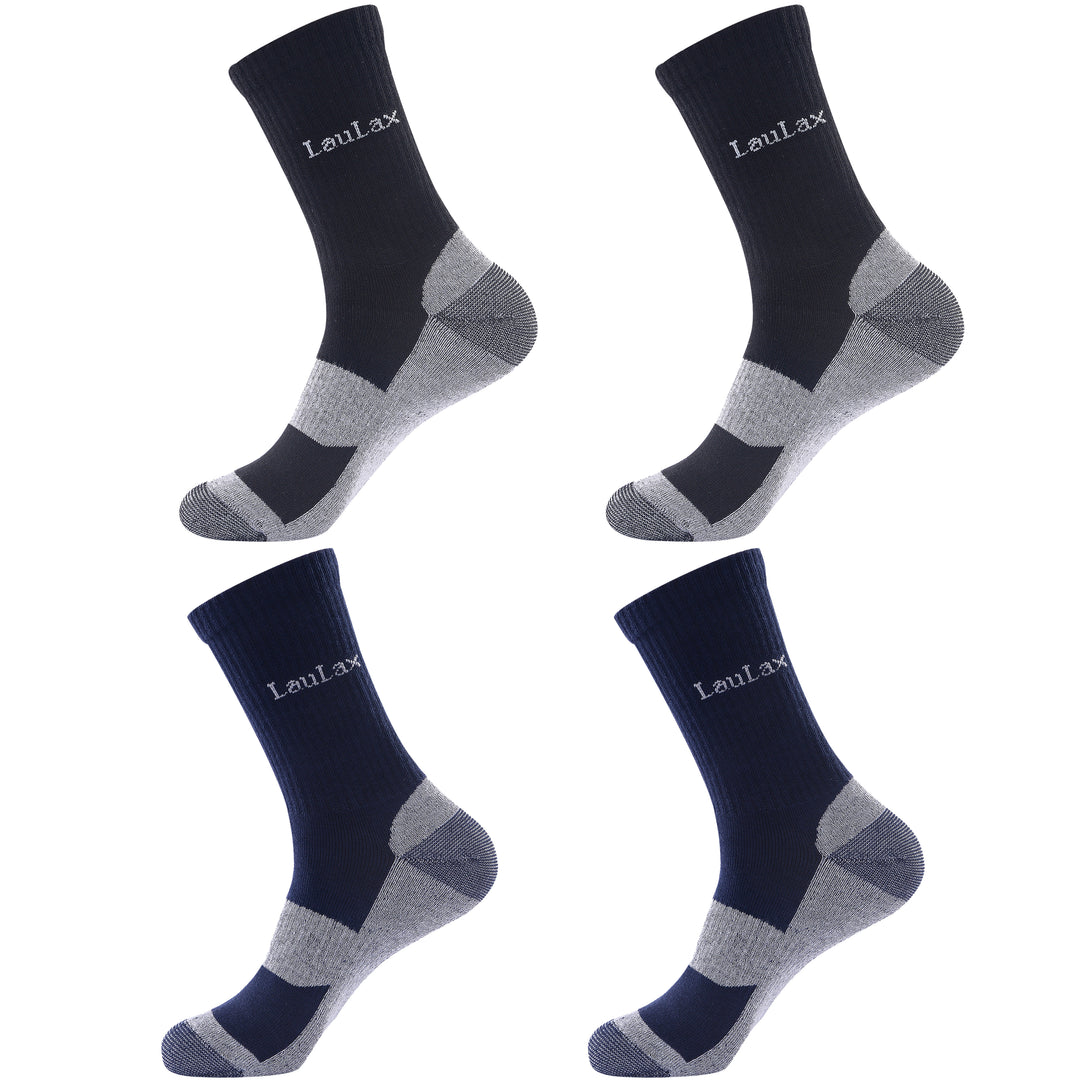 Laulax 4 paires de chaussettes de travail robustes de haute qualité, coffret cadeau, confort et chaleur 